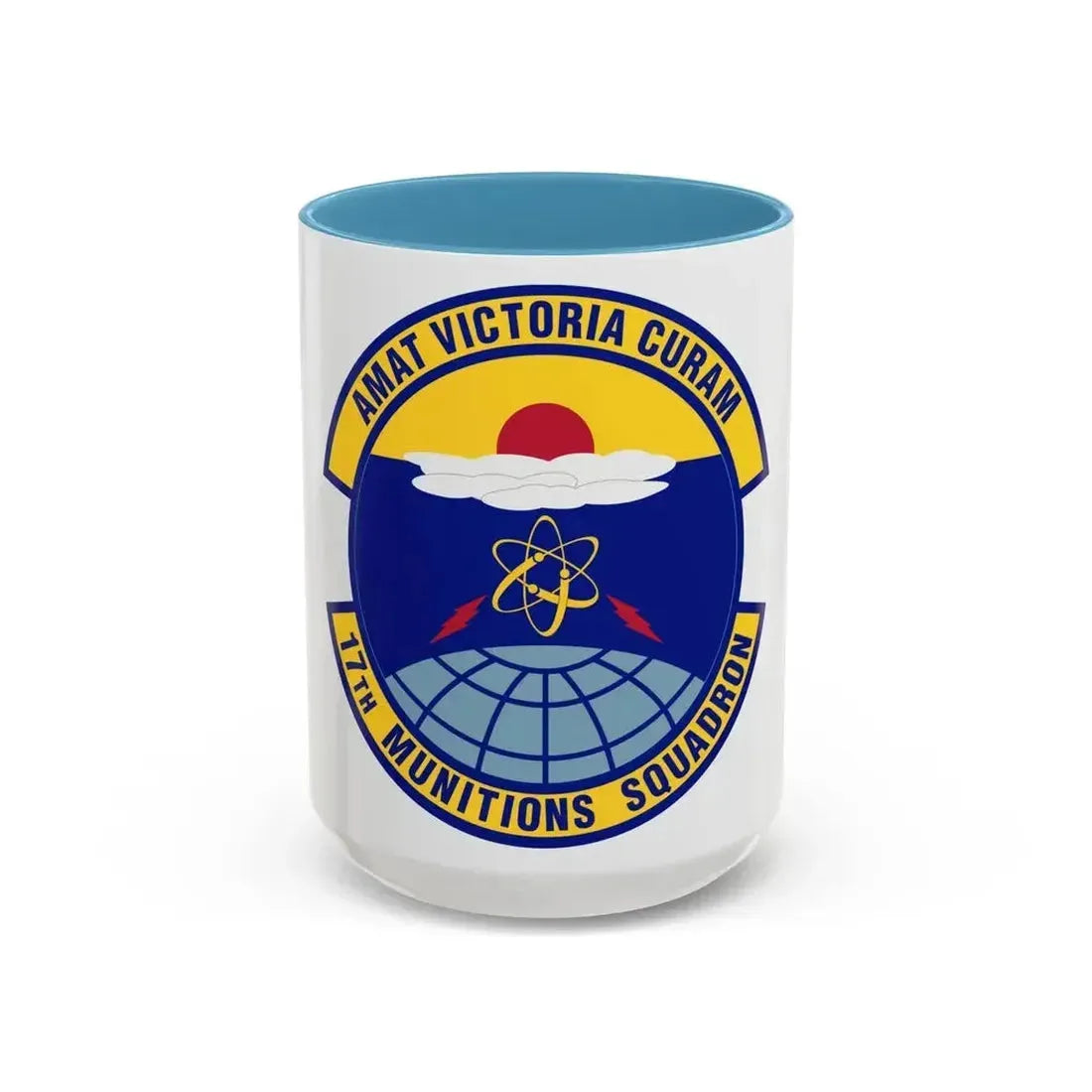 17th Munitions Squadron (U.S. Air Force) Accent Coffee Mug 15oz Light Blue - Go Mug Yourself