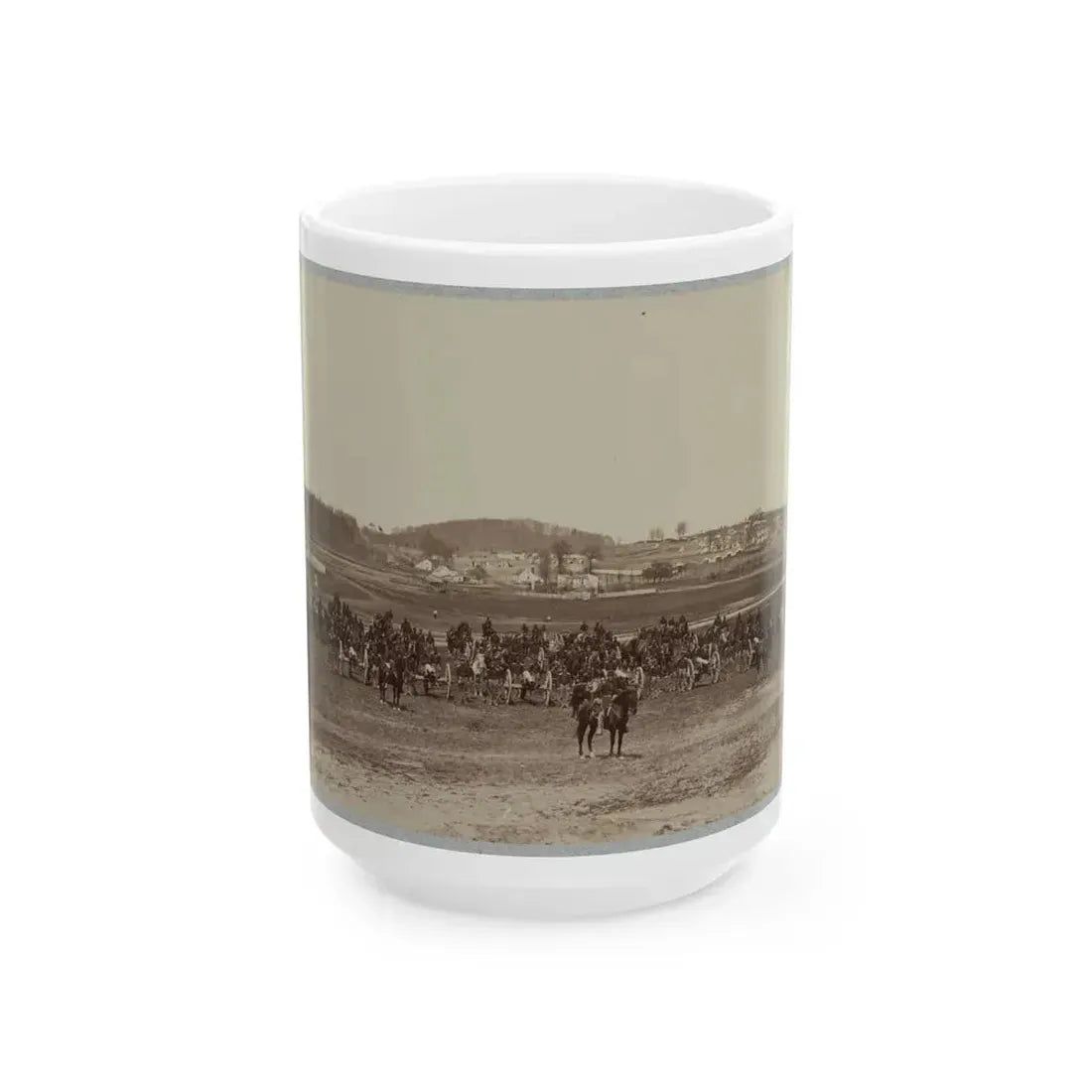17th New York Battery Artillery Depot, (Camp Barry) Near Washington, D.C. (U.S. Civil War) White Coffee Mug 15oz - Go Mug Yourself