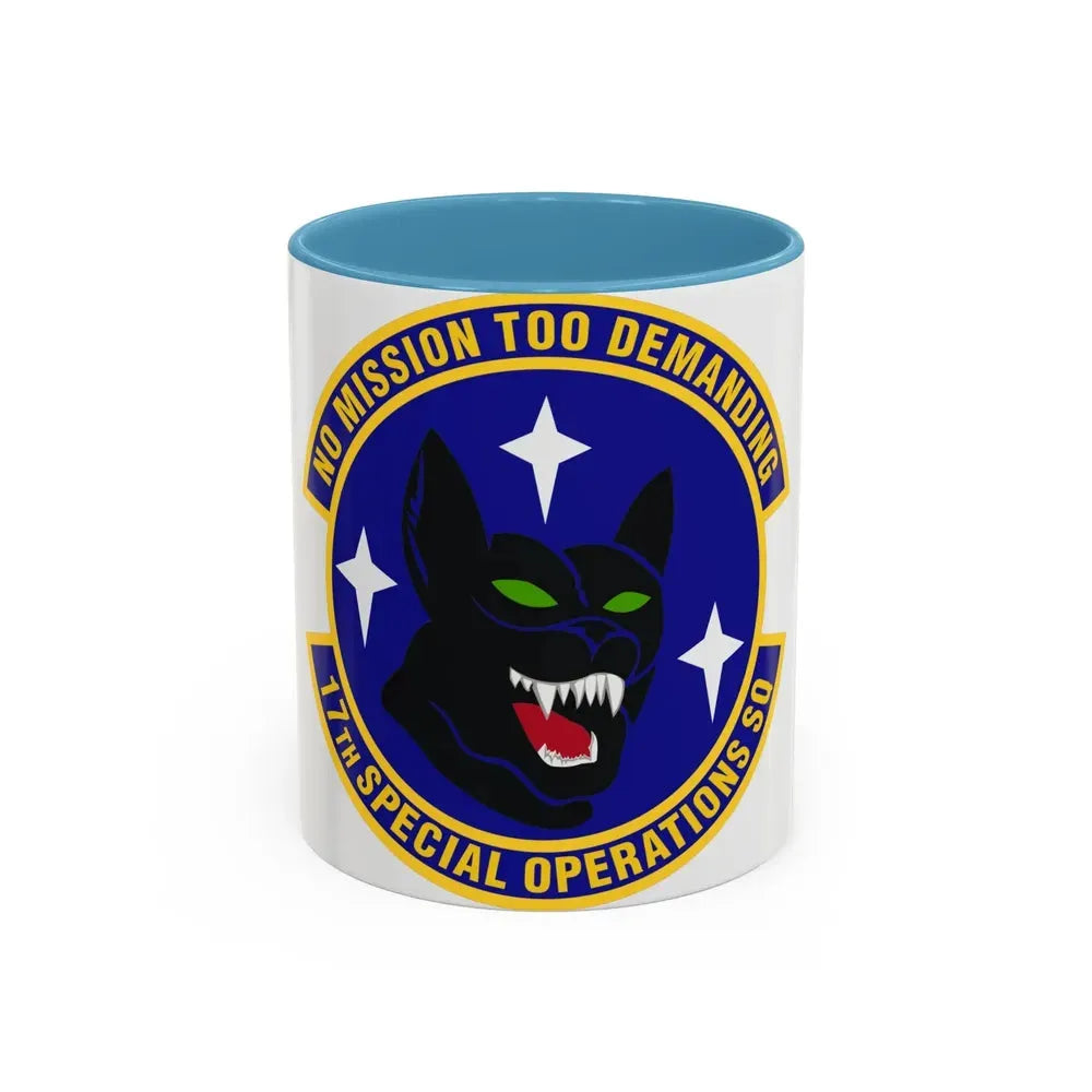 17th Special Operations Squadron (U.S. Air Force) Accent Coffee Mug 11oz Light Blue - Go Mug Yourself