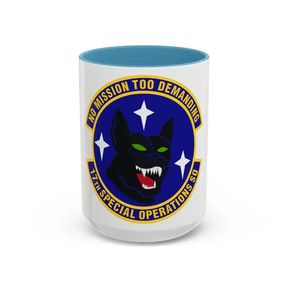 17th Special Operations Squadron (U.S. Air Force) Accent Coffee Mug 15oz Light Blue - Go Mug Yourself