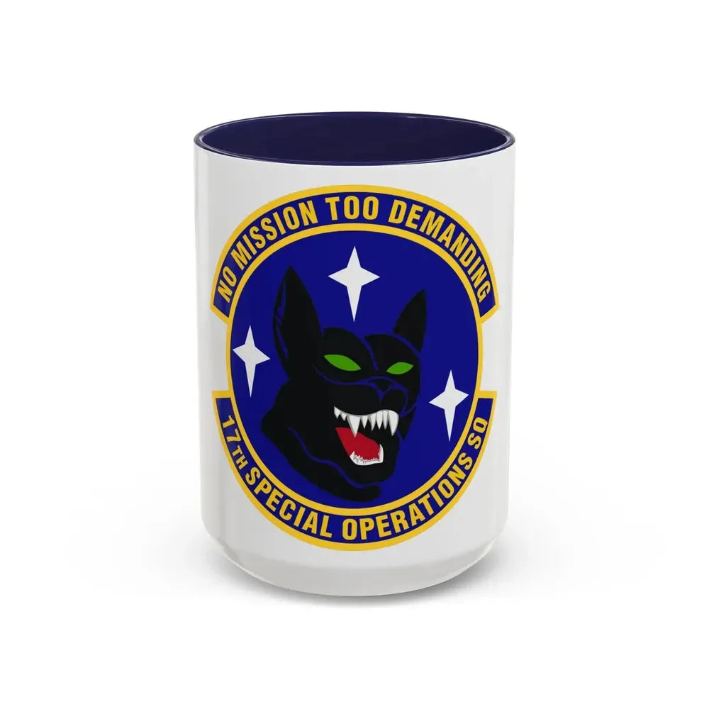 17th Special Operations Squadron (U.S. Air Force) Accent Coffee Mug 15oz Navy - Go Mug Yourself