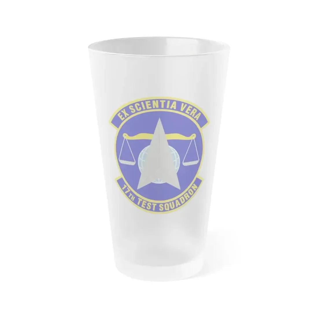 17th Test Squadron (U.S. Air Force) Frosted Pint Glass 16oz 16oz Frosted - Go Mug Yourself