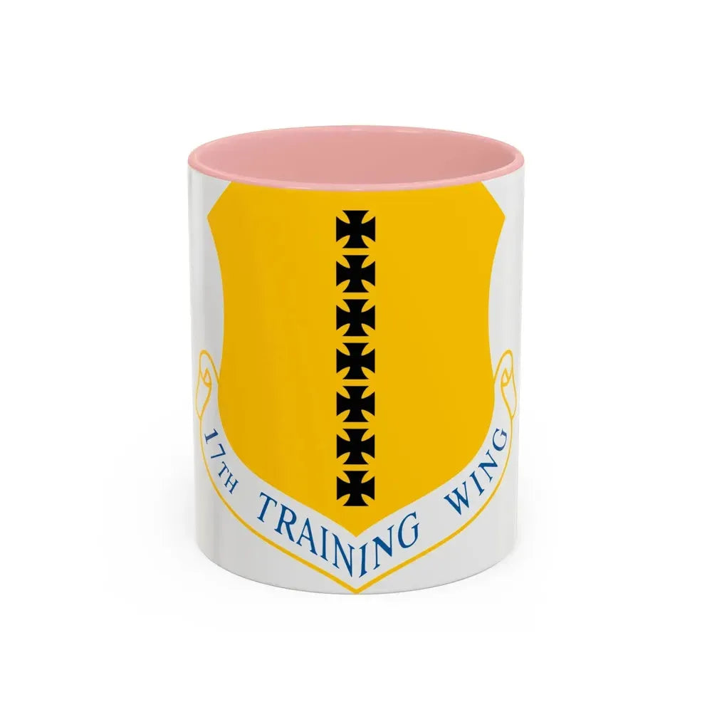 17th Training Wing (U.S. Air Force) Accent Coffee Mug 11oz Pink - Go Mug Yourself