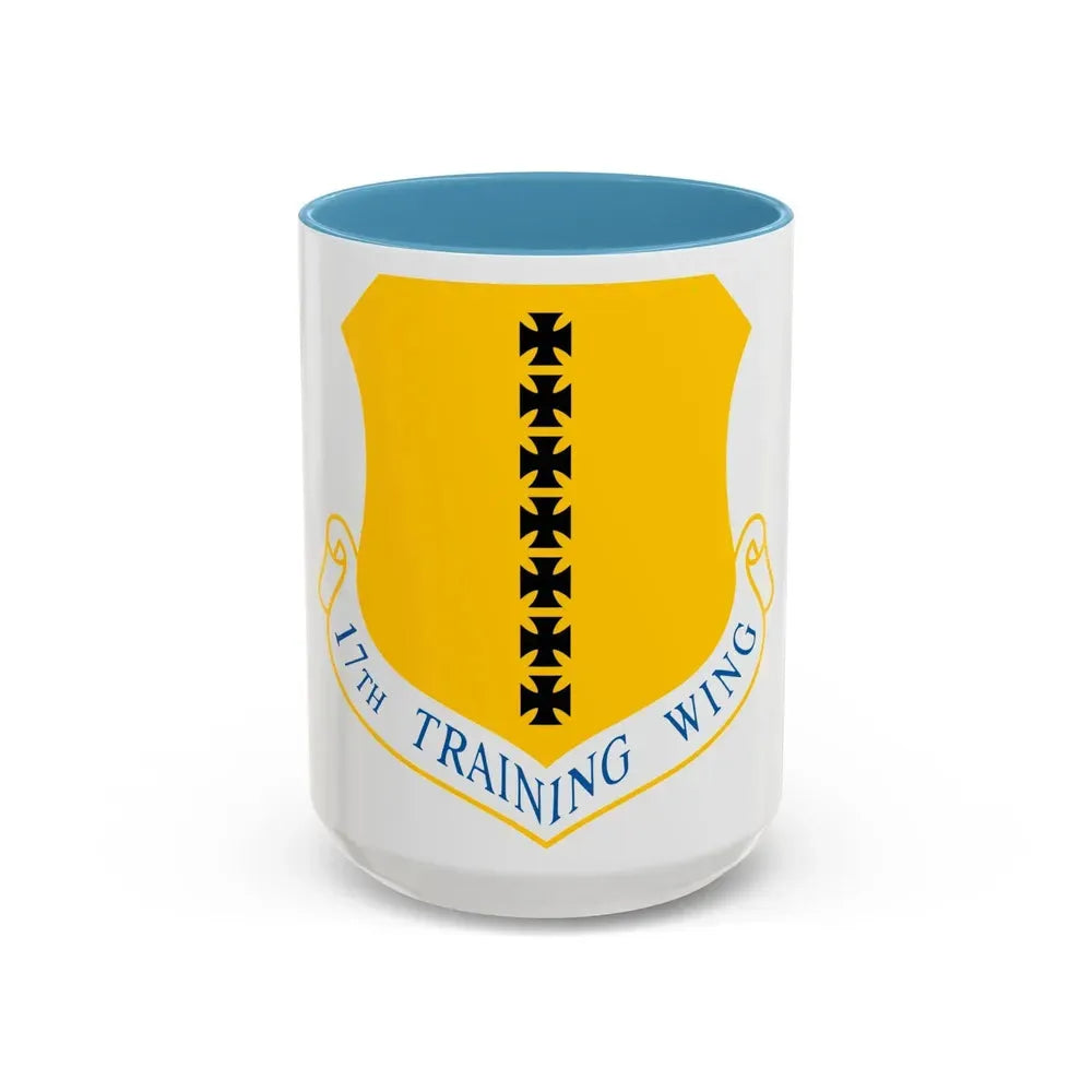 17th Training Wing (U.S. Air Force) Accent Coffee Mug 15oz Light Blue - Go Mug Yourself
