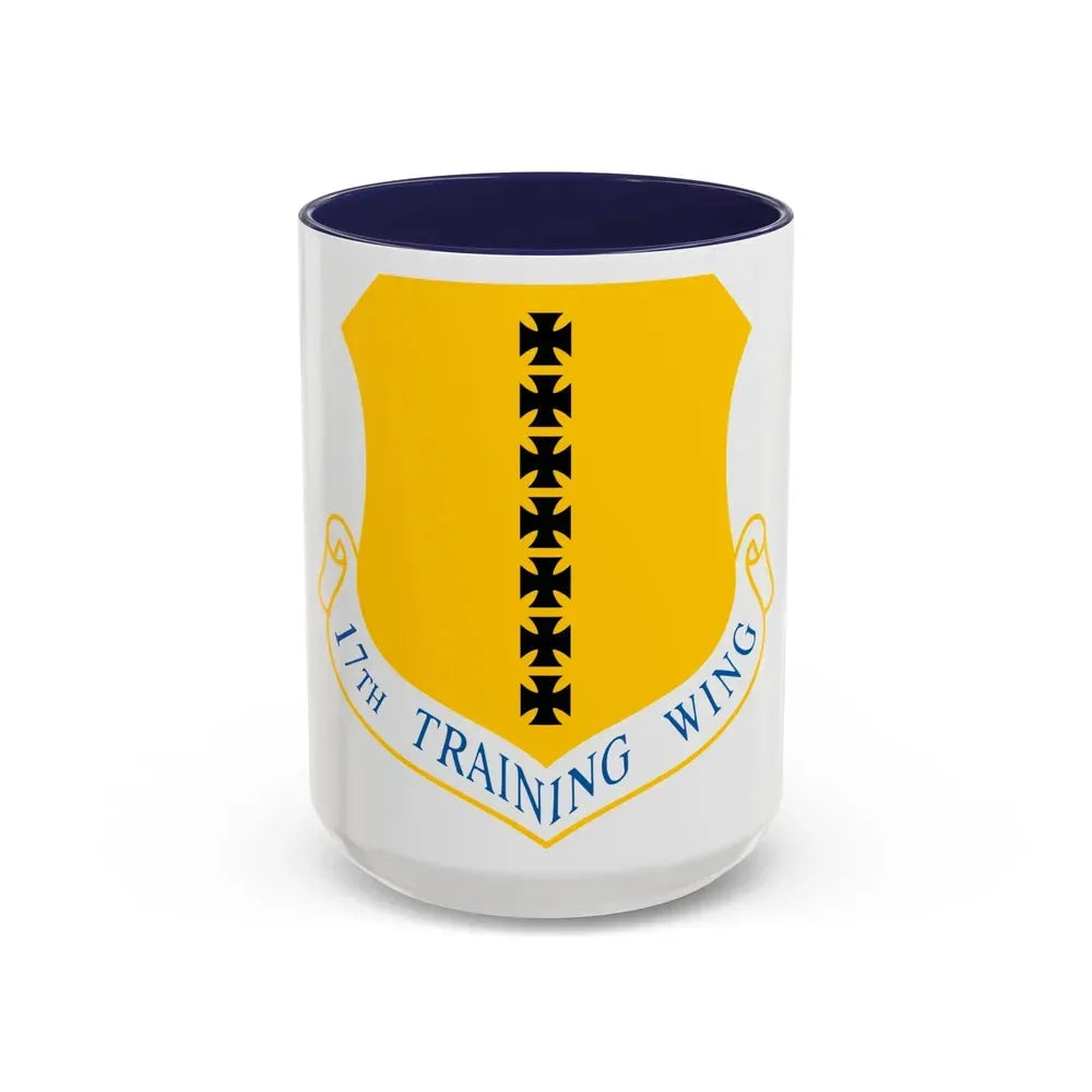 17th Training Wing (U.S. Air Force) Accent Coffee Mug 15oz Navy - Go Mug Yourself