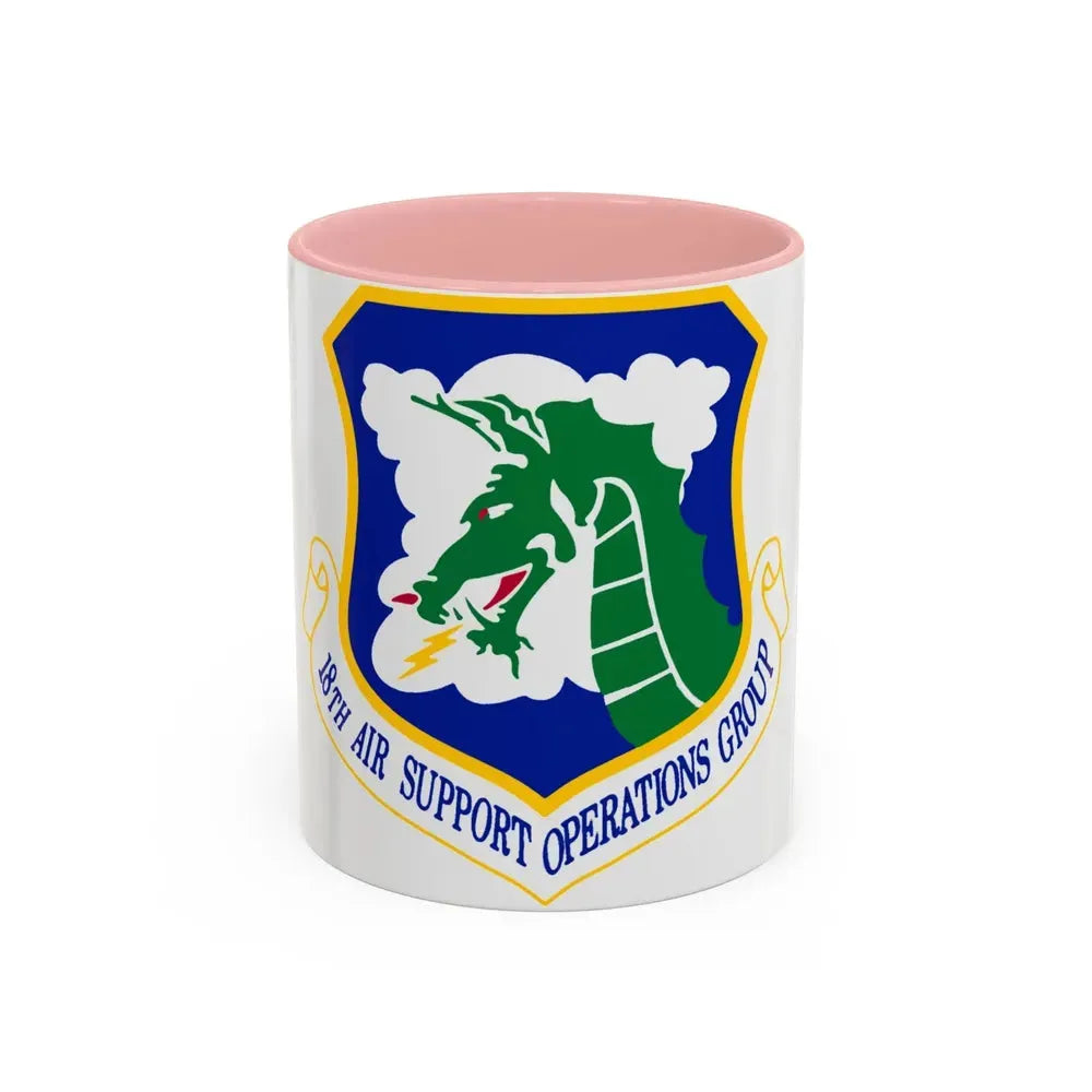 18 Air Support Operations Group ACC (U.S. Air Force) Accent Coffee Mug 11oz Pink - Go Mug Yourself