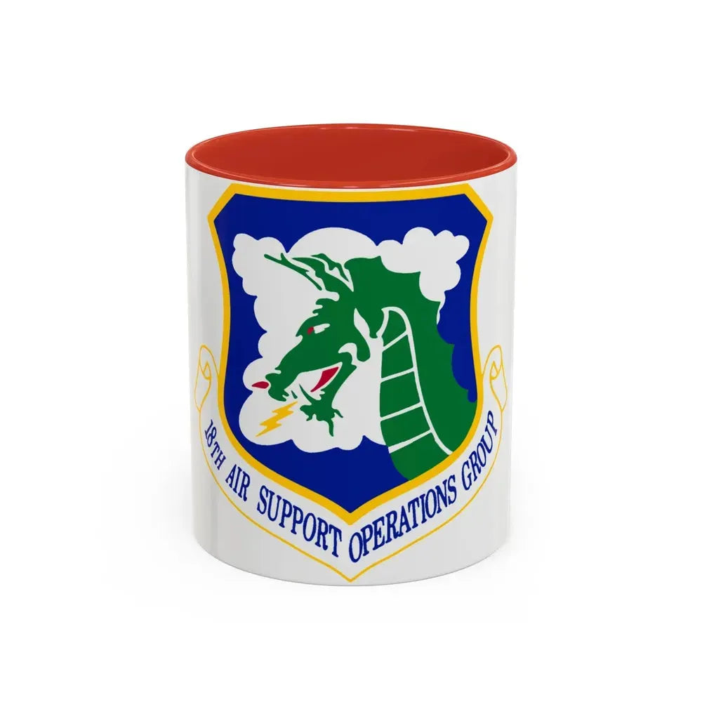 18 Air Support Operations Group ACC (U.S. Air Force) Accent Coffee Mug 11oz Red - Go Mug Yourself