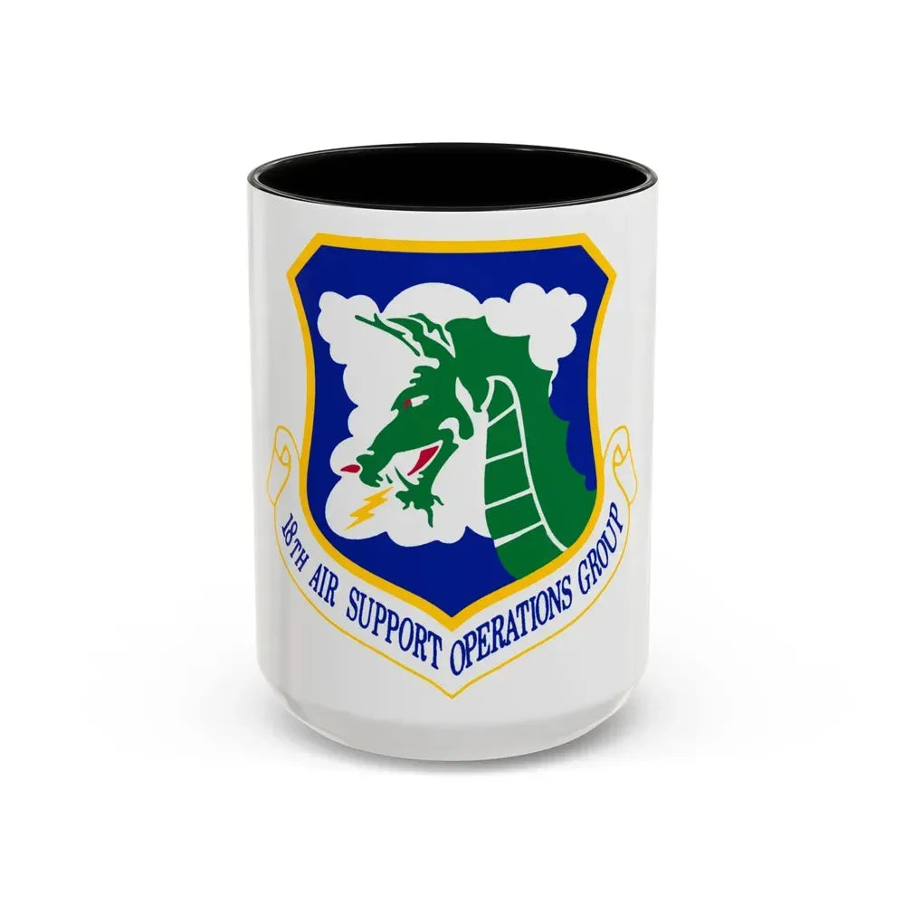 18 Air Support Operations Group ACC (U.S. Air Force) Accent Coffee Mug 15oz Black - Go Mug Yourself
