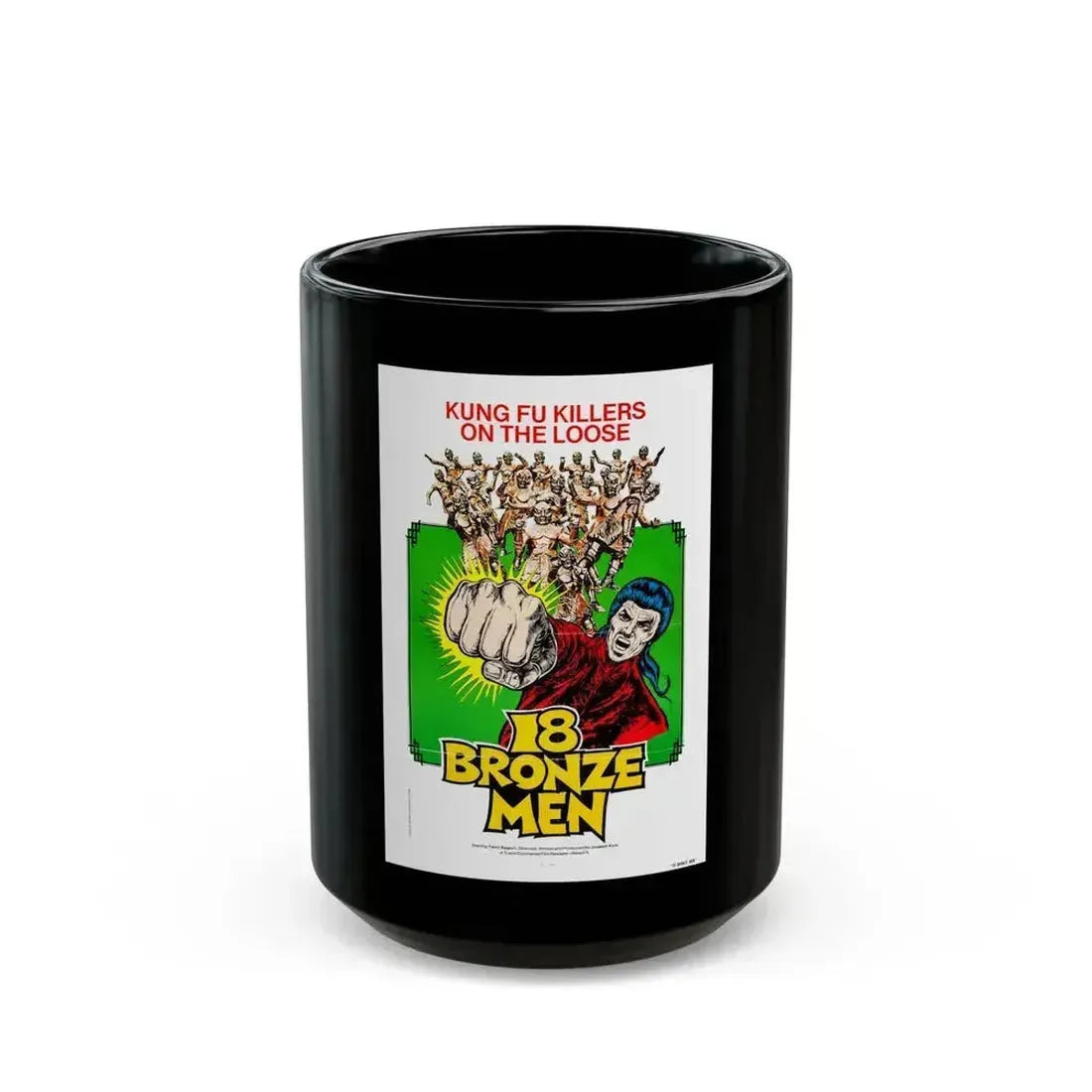 18 BRONZE MEN 1976 Movie Poster - Black Coffee Mug 15oz - Go Mug Yourself
