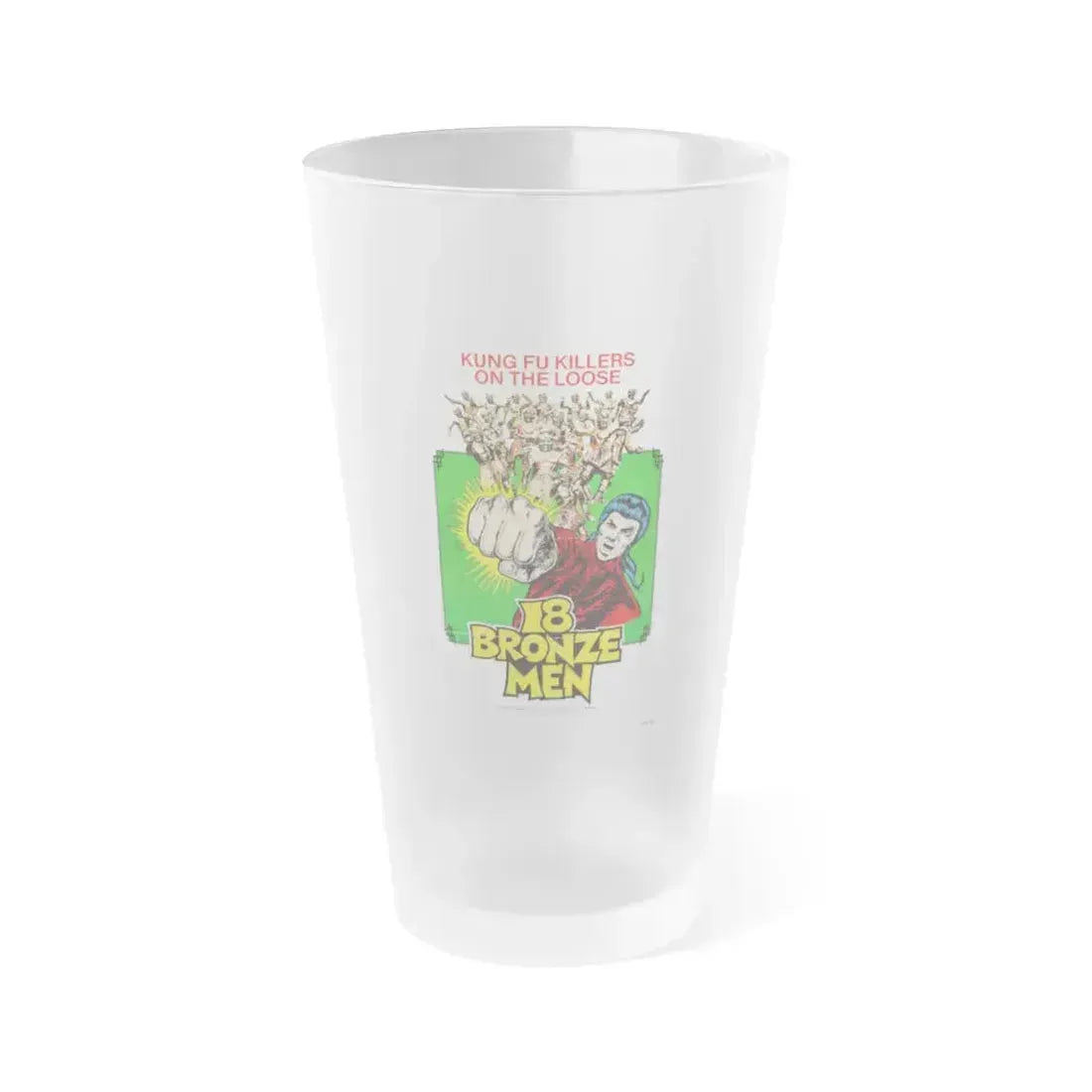 18 BRONZE MEN 1976 Movie Poster - Frosted Pint Glass 16oz 16oz Frosted - Go Mug Yourself