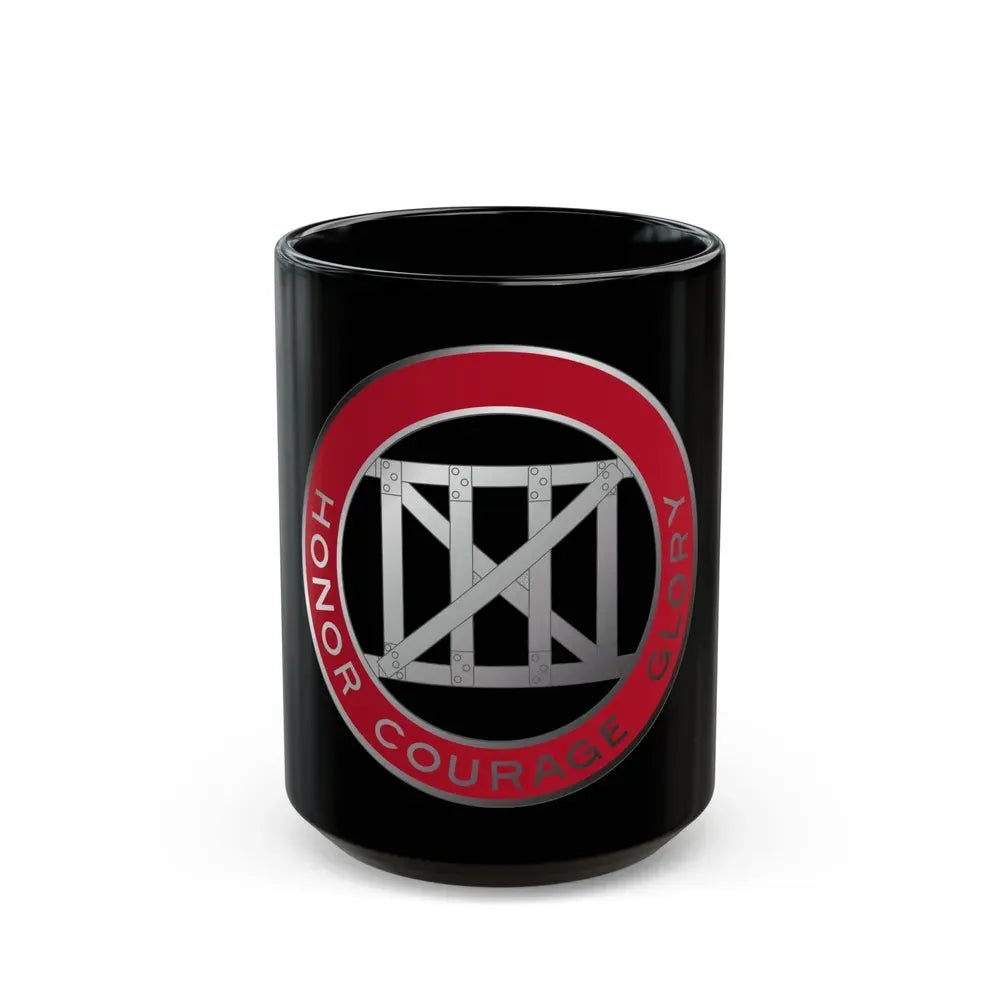 18 Engineer Battalion (U.S. Army) Black Coffee Mug 15oz - Go Mug Yourself