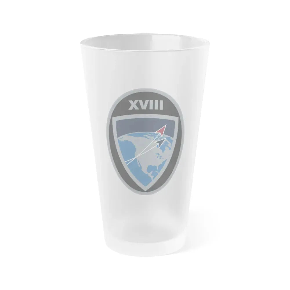 18 Space Defense Squadron (U.S. Space Force) Frosted Pint Glass 16oz Default Title - Go Mug Yourself