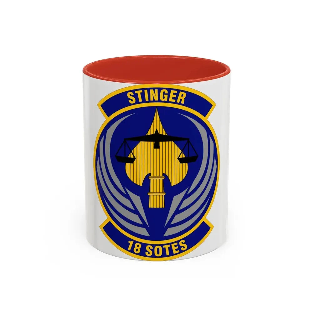 18 Special Operations Test and Evaluation Squadron AFSOC (U.S. Air Force) Accent Coffee Mug 11oz Red - Go Mug Yourself