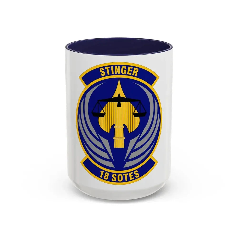 18 Special Operations Test and Evaluation Squadron AFSOC (U.S. Air Force) Accent Coffee Mug 15oz Navy - Go Mug Yourself