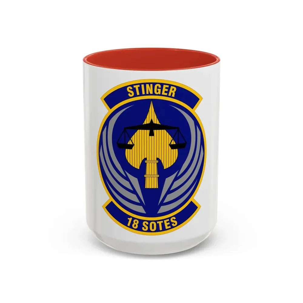 18 Special Operations Test and Evaluation Squadron AFSOC (U.S. Air Force) Accent Coffee Mug 15oz Red - Go Mug Yourself