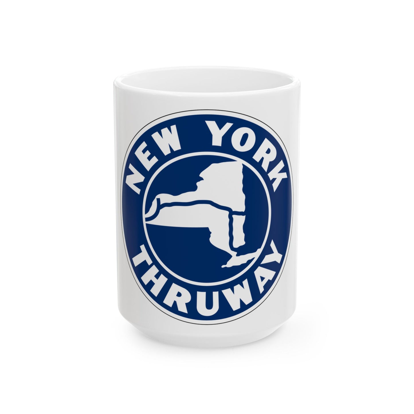 NYS Thruway Sign (New York) (Road Sign) White Coffee Mug