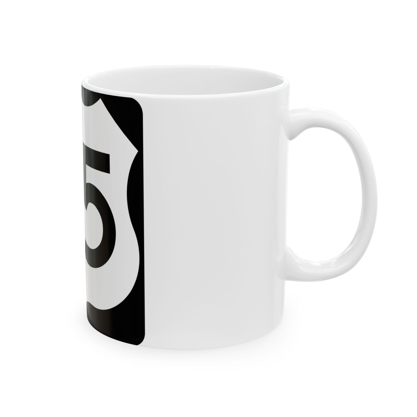 Texas Business US 75-C (Texas) (Road Sign) White Coffee Mug