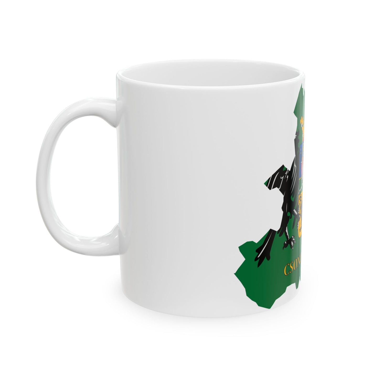 Flag-map of Csongrad County (Hungary) White Coffee Mug