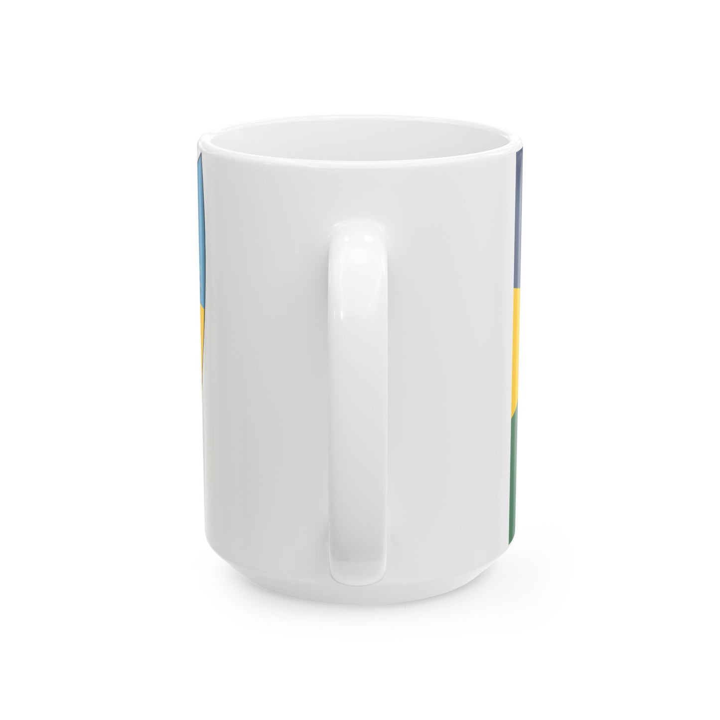 Keystone Flag vertical comparison with Pennsylvania Escutcheon (United States) White Coffee Mug