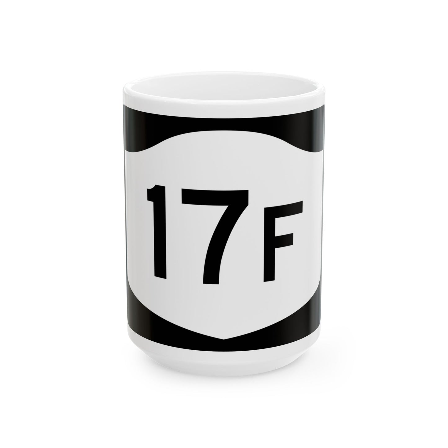 NY-17F (New York) (Road Sign) White Coffee Mug