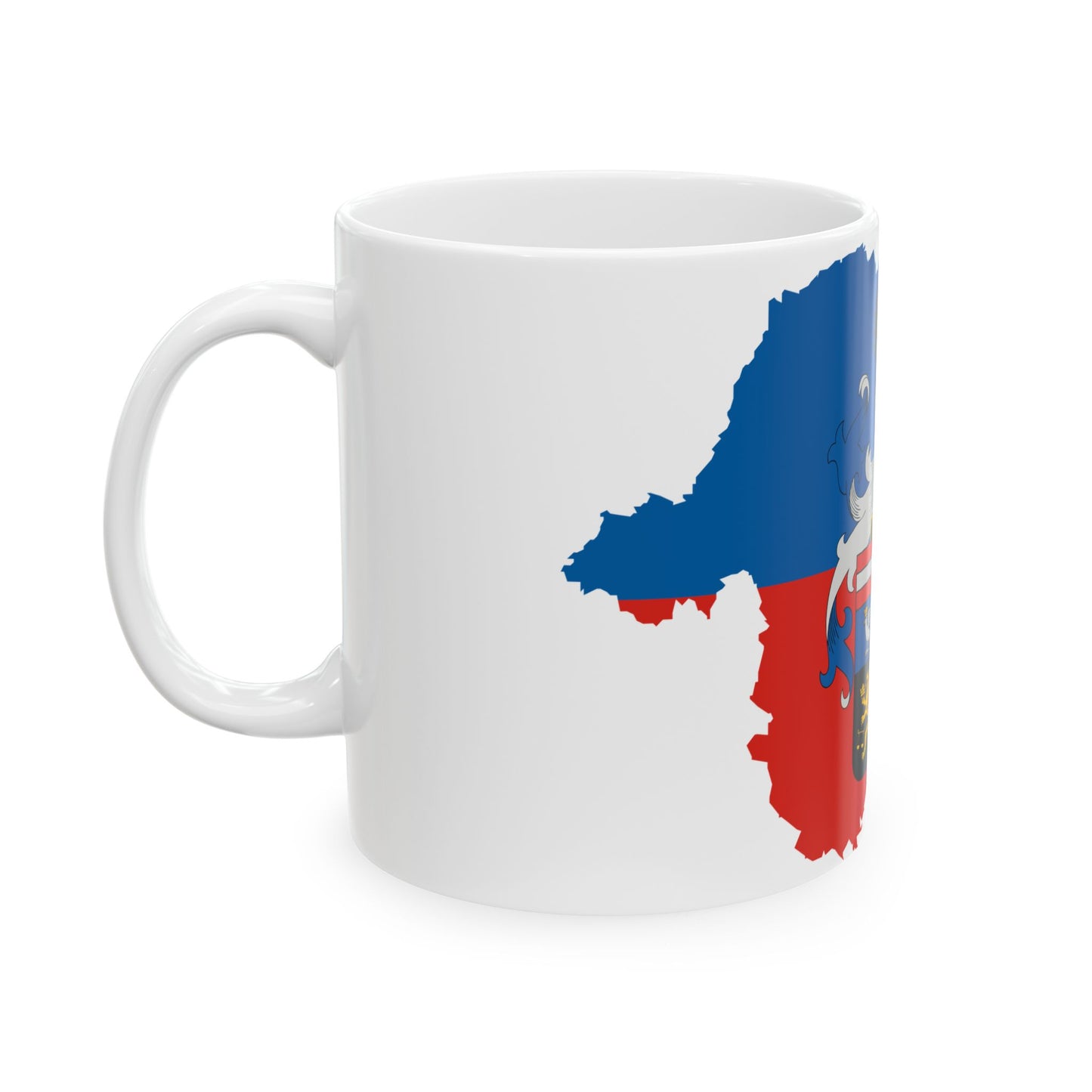 Flag-map of Borsod-Abauj-Zemplen County (Hungary) White Coffee Mug