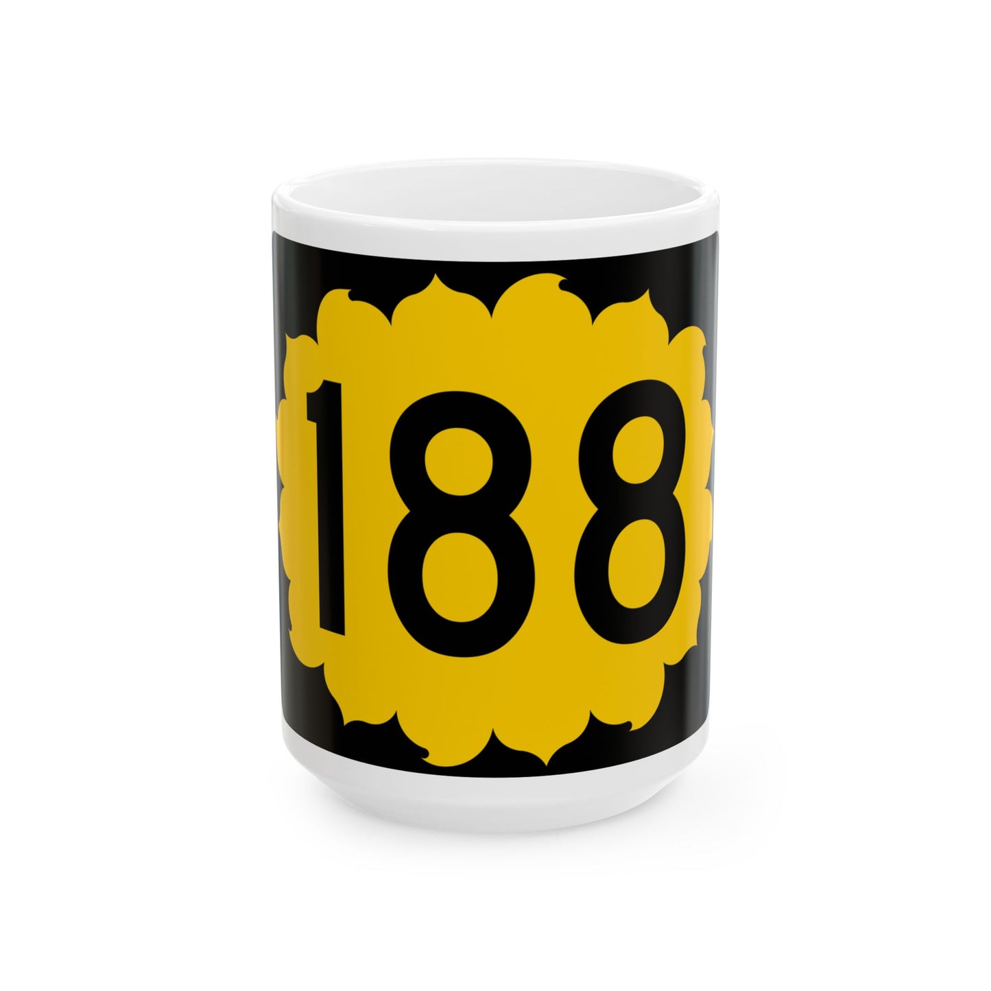 K-188 (Kansas) (Road Sign) White Coffee Mug
