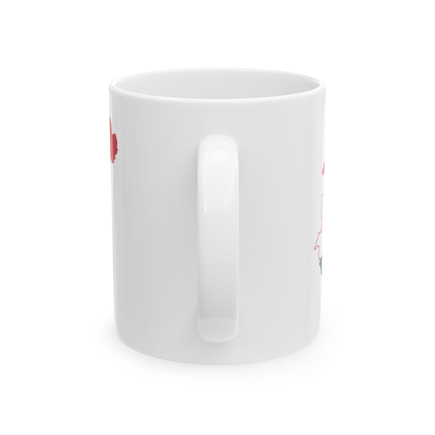 Flag-map of Hungary (Hungary) White Coffee Mug