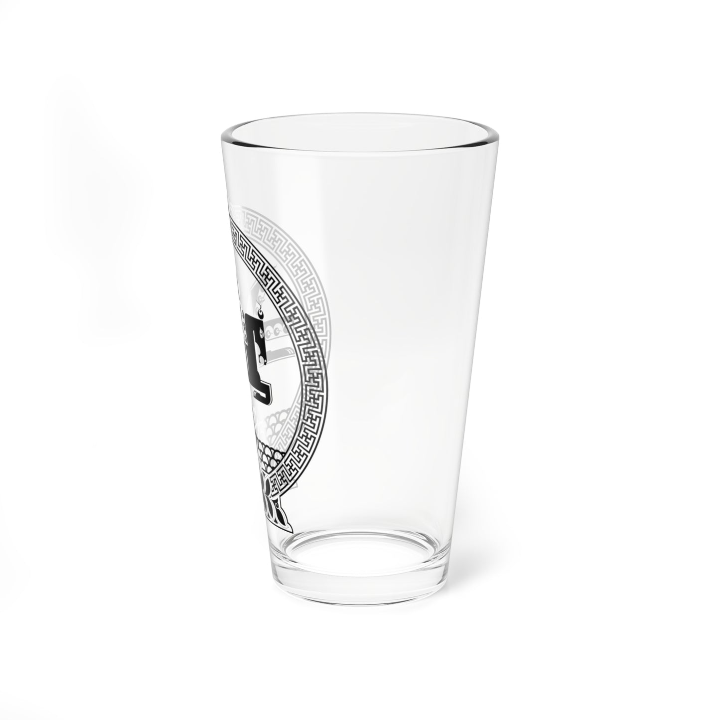 State emblem of Mongolia 1992 monochrome (Mongolia) (Coat of Arms) Pint Glass 16oz