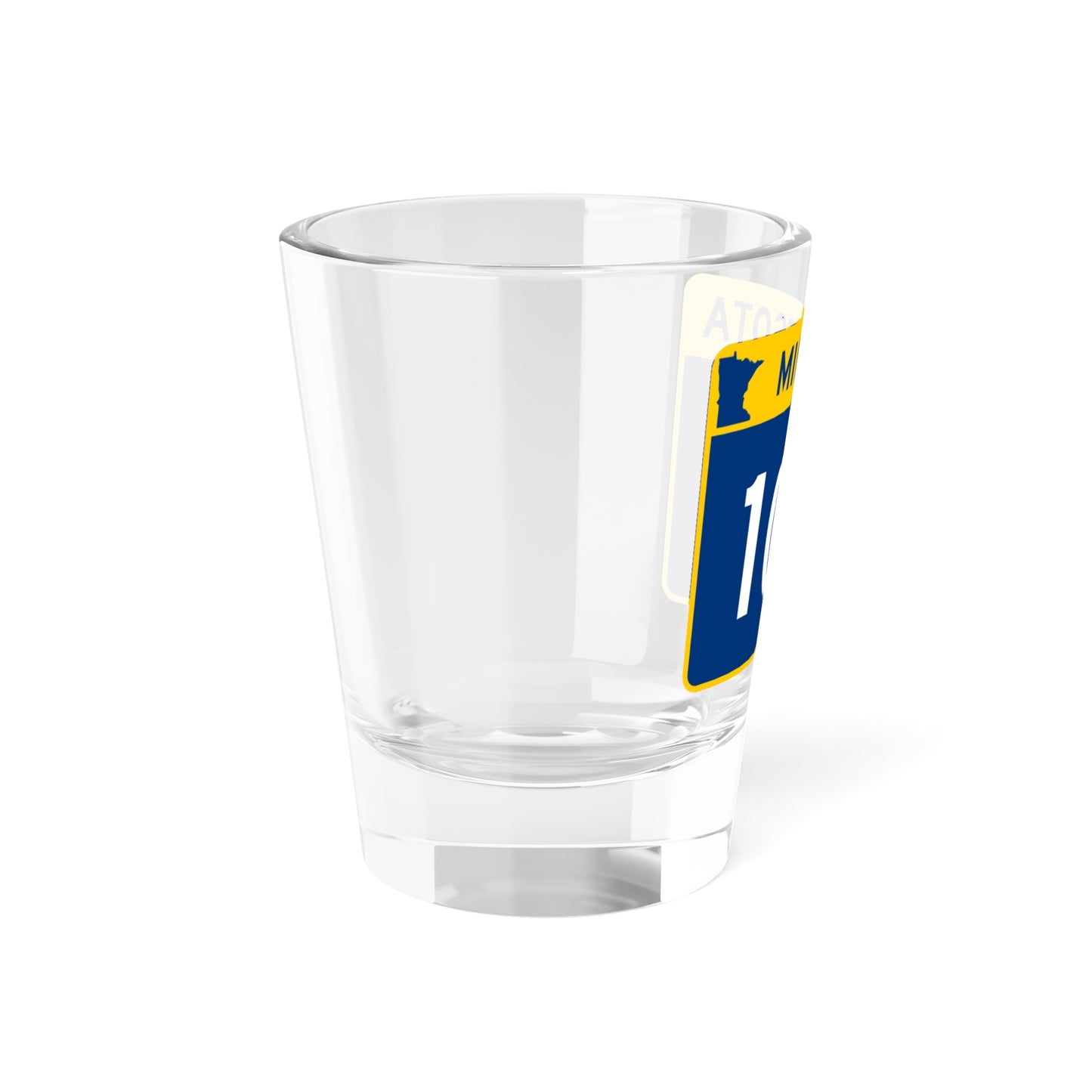 MN-108 wide (Minnesota) (Road Sign) Shot Glass 1.5oz