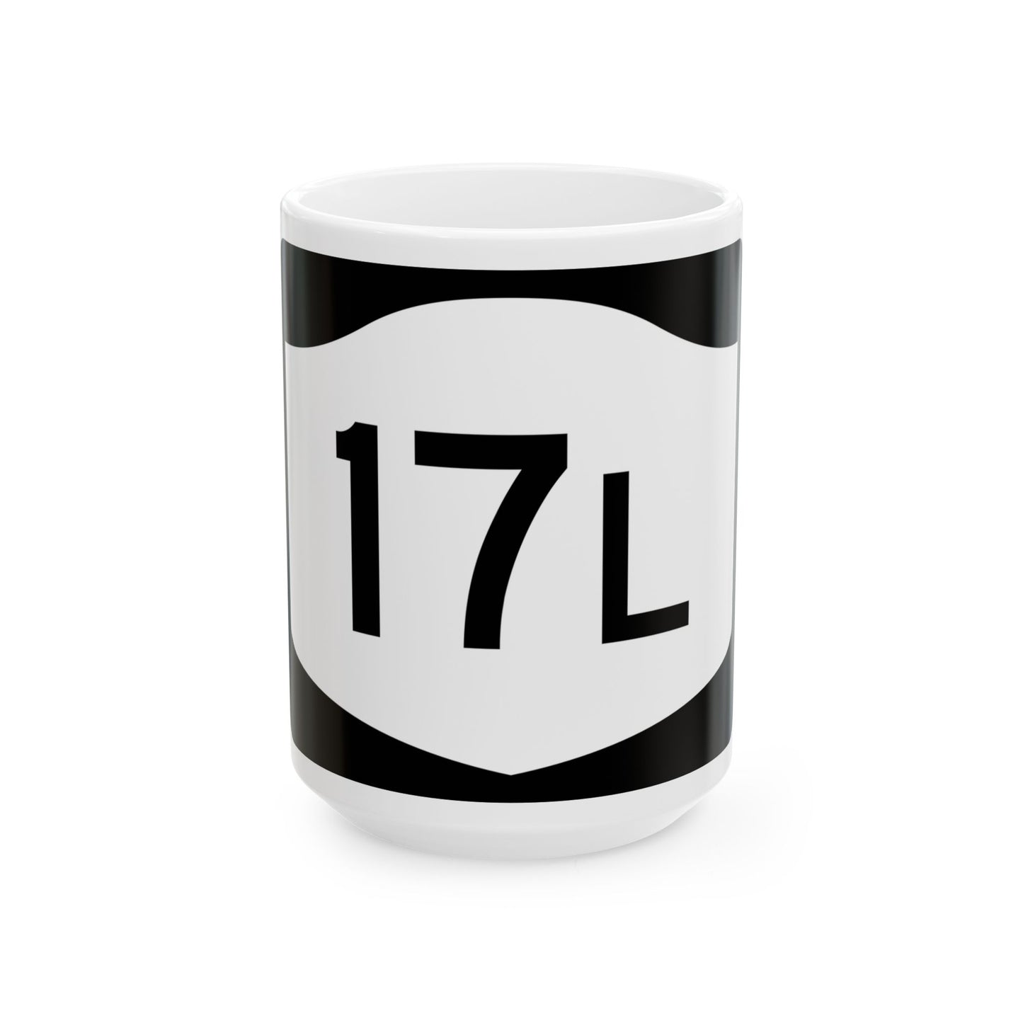 NY-17L (New York) (Road Sign) White Coffee Mug
