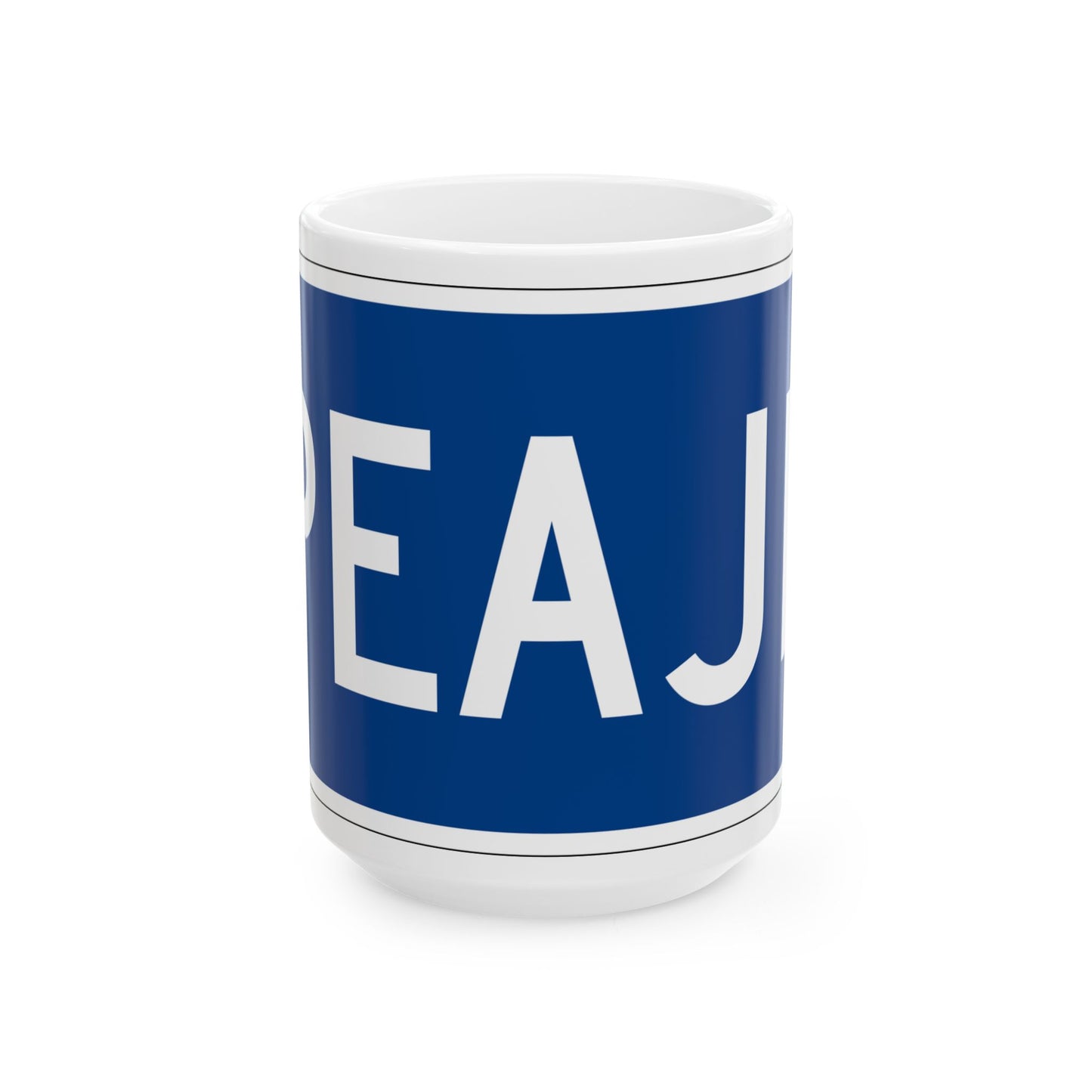 Toll plate blue es (Puerto Rico) (Road Sign) White Coffee Mug