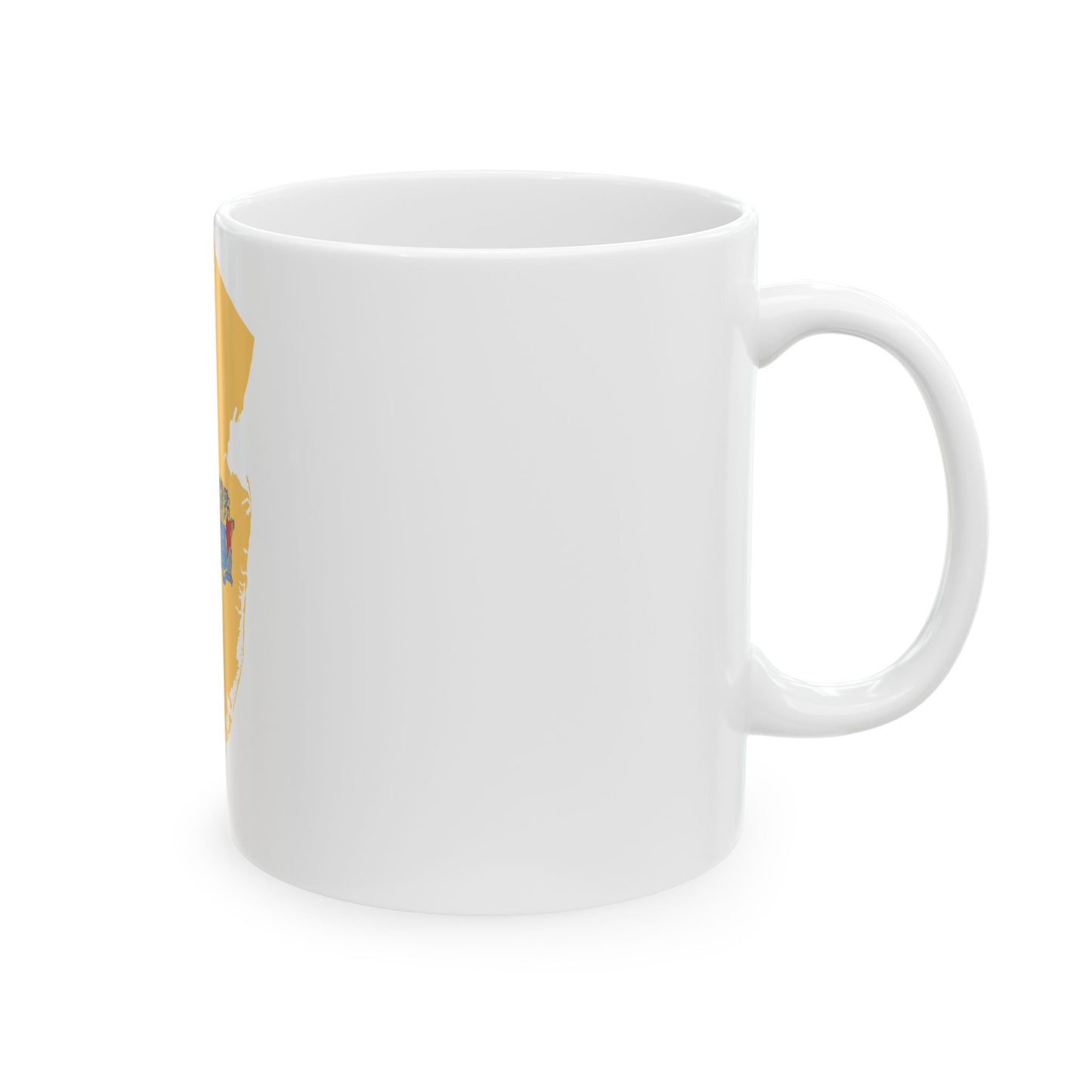 Flag-map of New Jersey (United States) White Coffee Mug