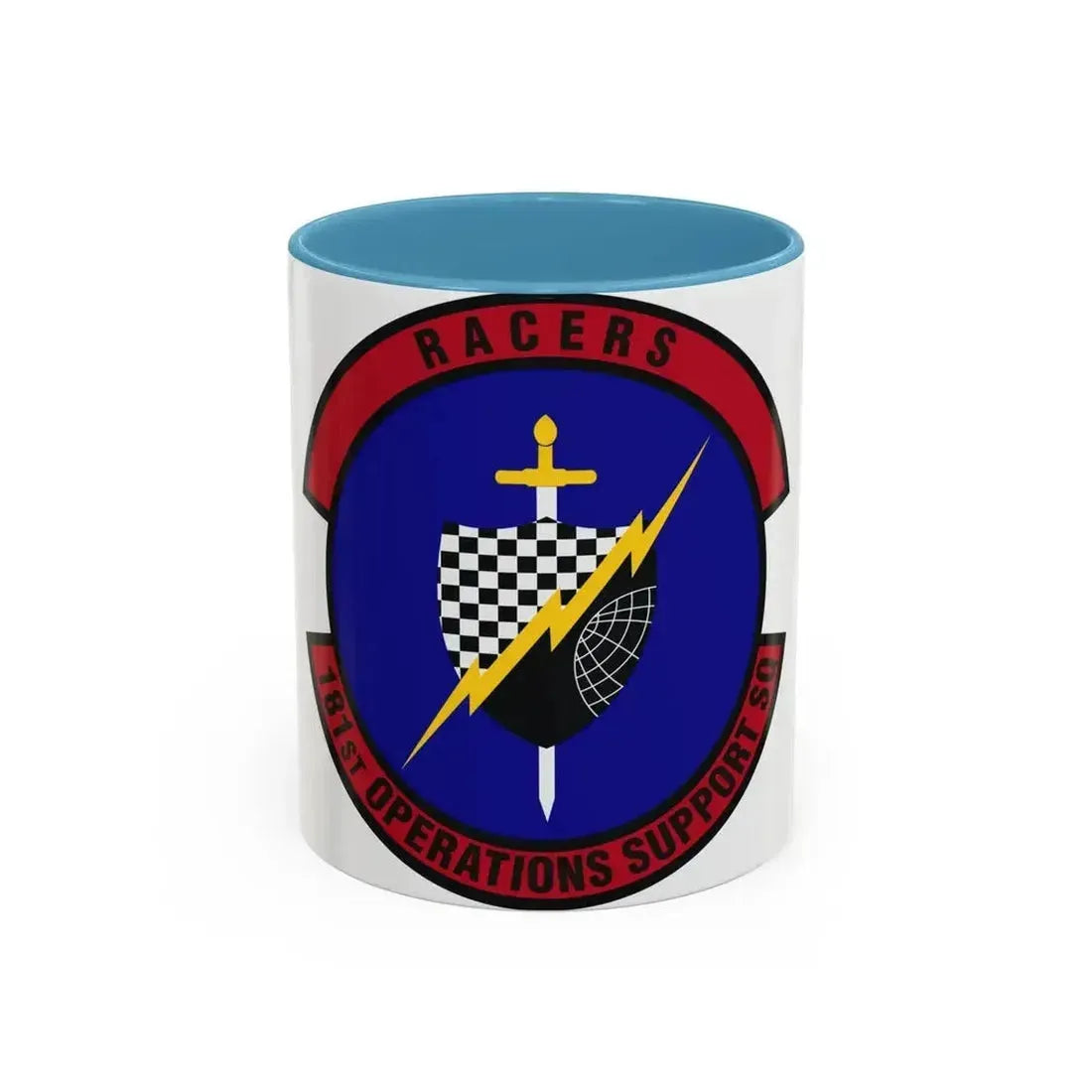 181st Operations Support Squadron (U.S. Air Force) Accent Coffee Mug 11oz Light Blue - Go Mug Yourself