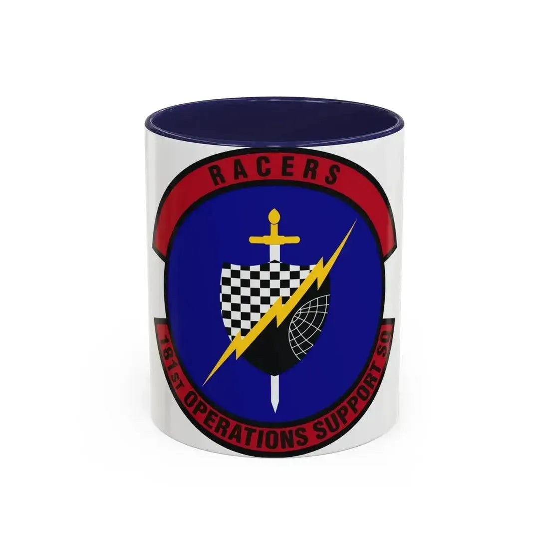 181st Operations Support Squadron (U.S. Air Force) Accent Coffee Mug 11oz Navy - Go Mug Yourself