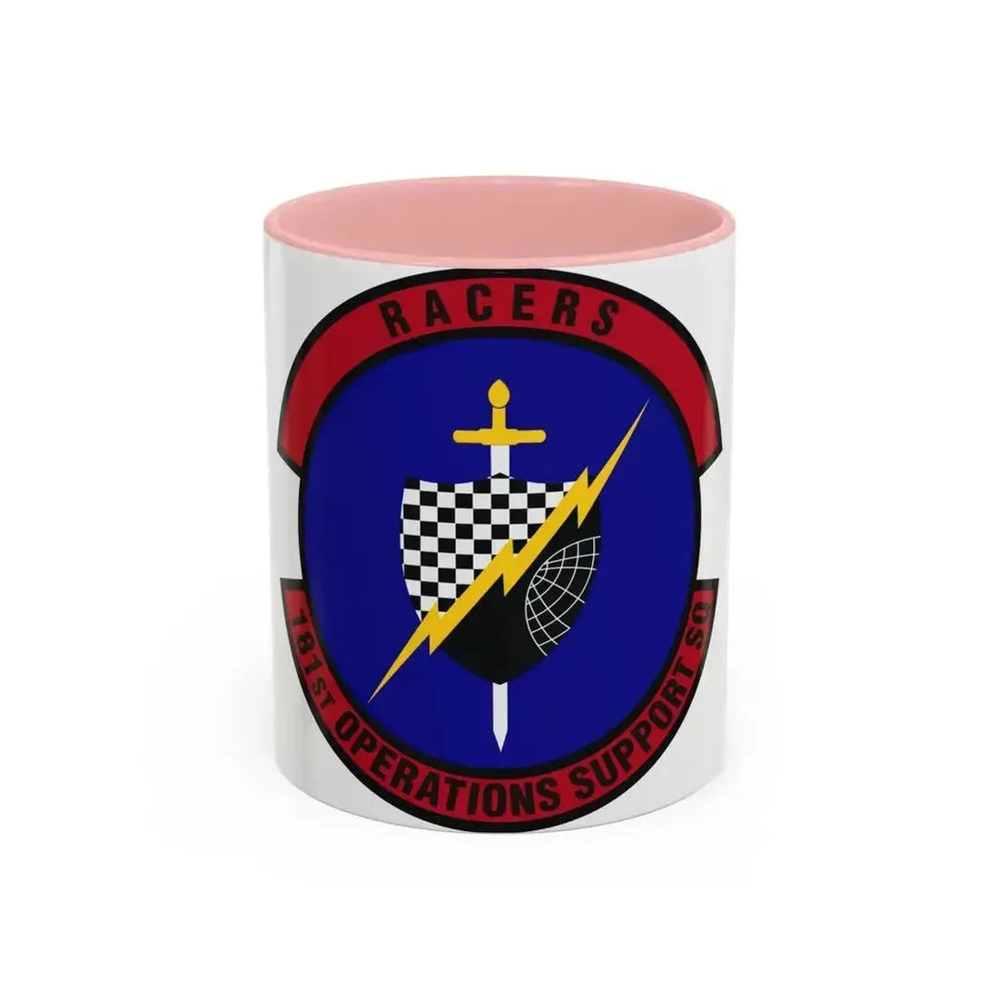 181st Operations Support Squadron (U.S. Air Force) Accent Coffee Mug 11oz Pink - Go Mug Yourself