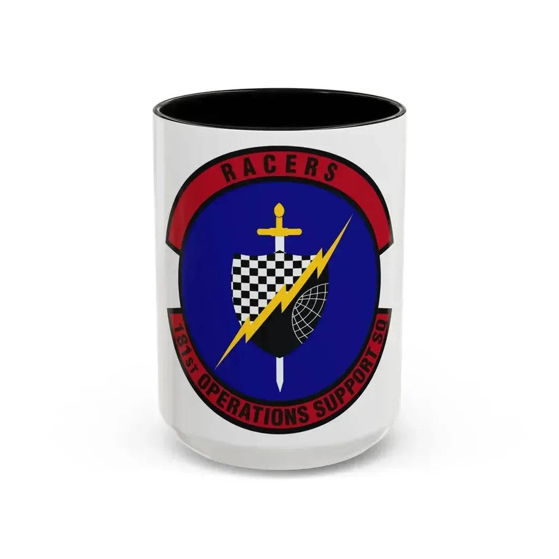 181st Operations Support Squadron (U.S. Air Force) Accent Coffee Mug 15oz Black - Go Mug Yourself