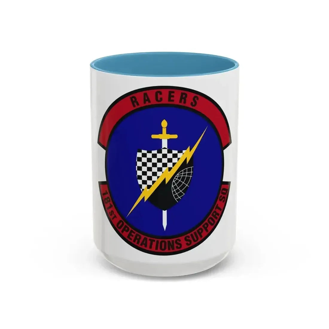 181st Operations Support Squadron (U.S. Air Force) Accent Coffee Mug 15oz Light Blue - Go Mug Yourself