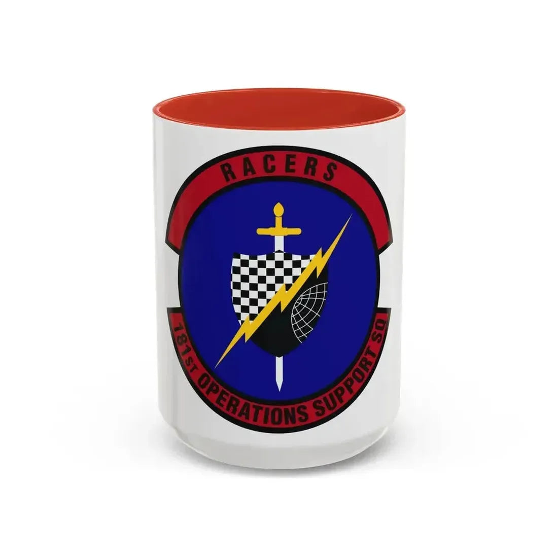181st Operations Support Squadron (U.S. Air Force) Accent Coffee Mug 15oz Red - Go Mug Yourself