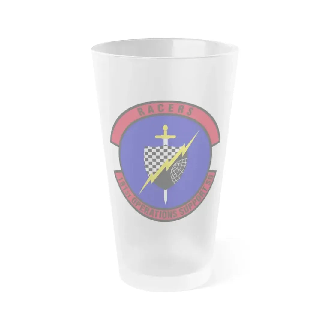 181st Operations Support Squadron (U.S. Air Force) Frosted Pint Glass 16oz 16oz Frosted - Go Mug Yourself