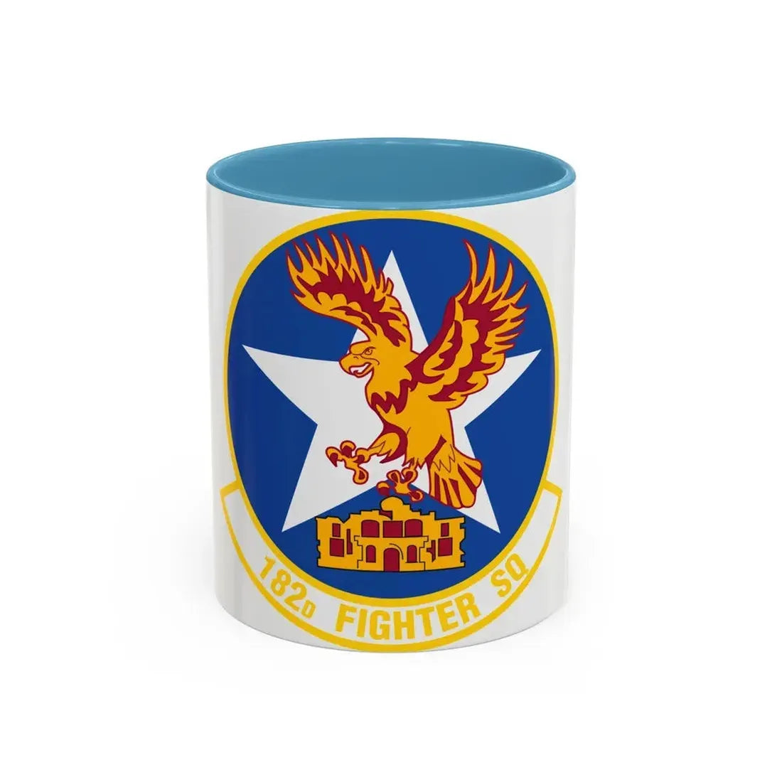 182 Fighter Squadron (U.S. Air Force) Accent Coffee Mug 11oz Light Blue - Go Mug Yourself