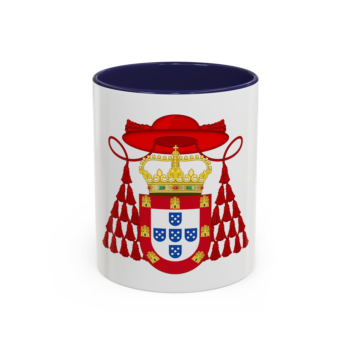 Ornamented Royal Coat of Arms of Cardinal Henry I of Portugal - Accent Coffee Mug