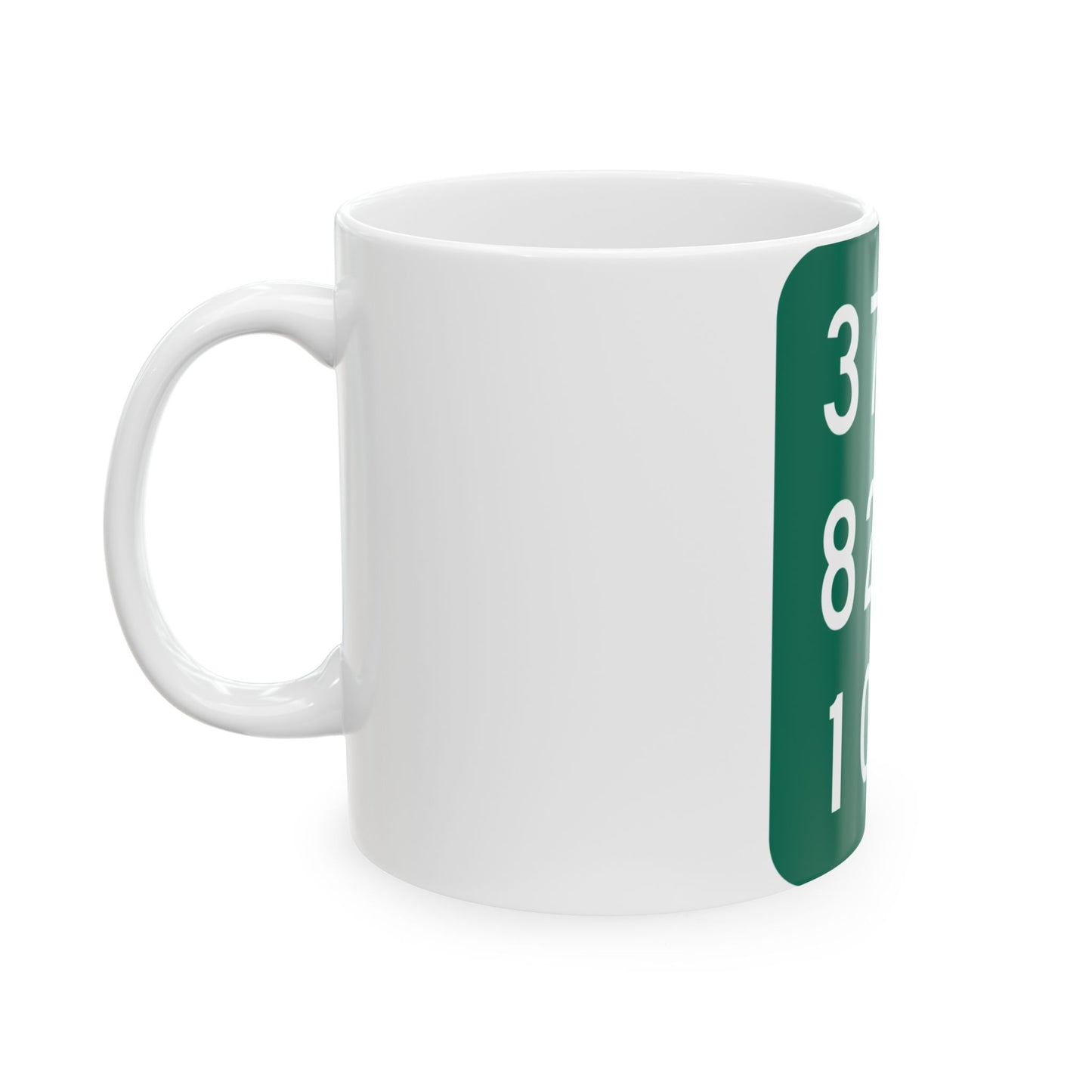 NY-376D (New York) (Road Sign) White Coffee Mug