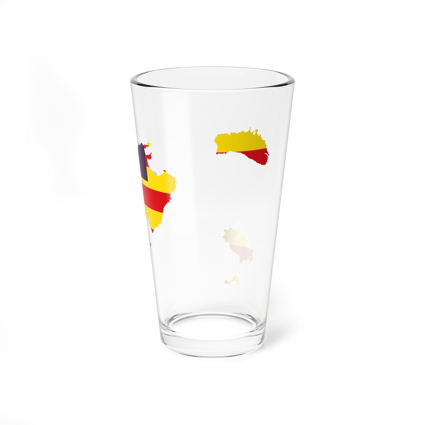 Flag map of the Balearic Islands (Spain) Pint Glass 16oz