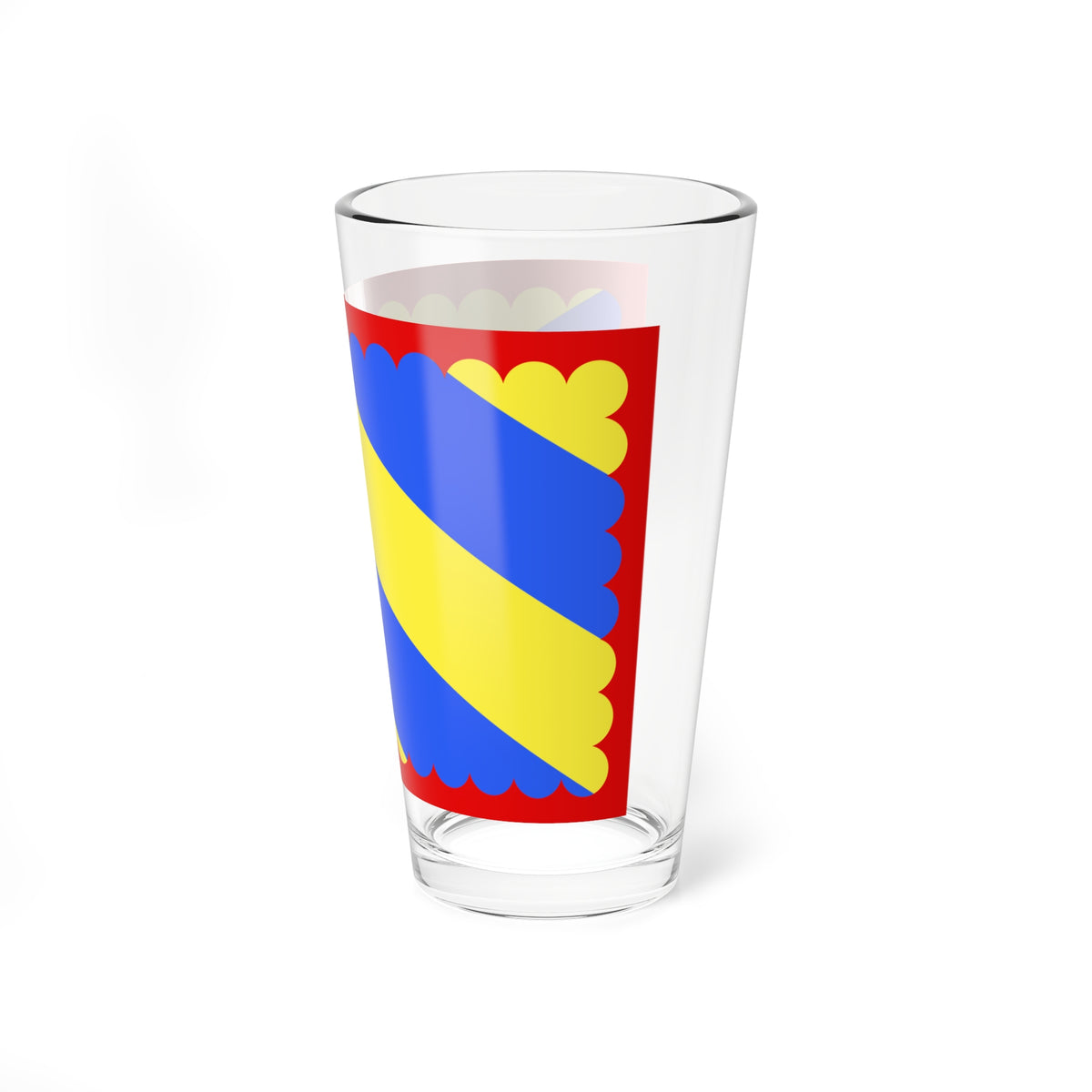 Drapeau fr departement Nievre (France) Pint Glass 16oz