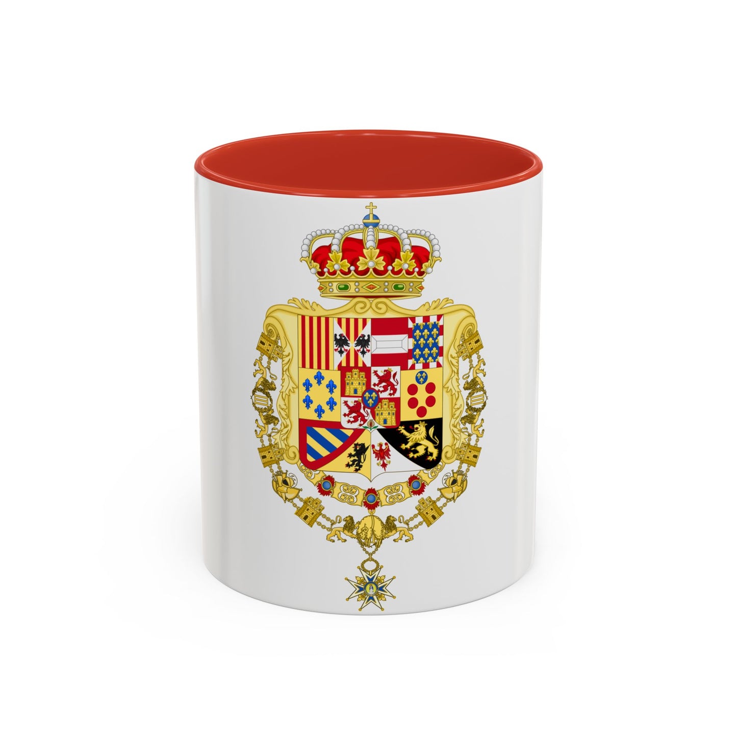 Royal Greater Coat of Arms of Spain (1761-1868 and 1874-1931) - Accent Coffee Mug