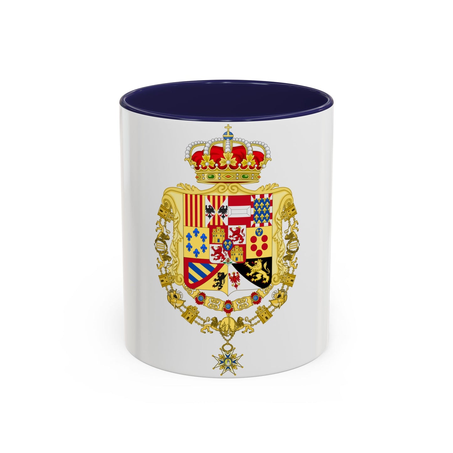 Royal Greater Coat of Arms of Spain (1761-1868 and 1874-1931) - Accent Coffee Mug