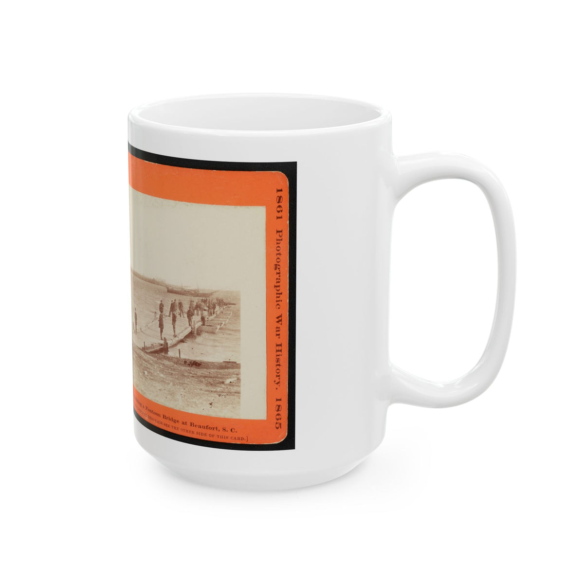 Building A Pontoon Bridge At Beaufort, S.C. 001 (U.S. Civil War) White Coffee Mug