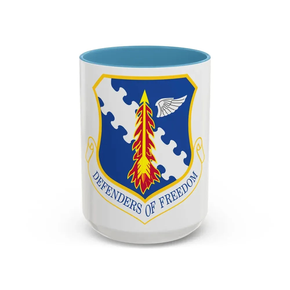 182d Airlift Wing insignia AFD 080128 056 (U.S. Air Force) Accent Coffee Mug 15oz Light Blue - Go Mug Yourself