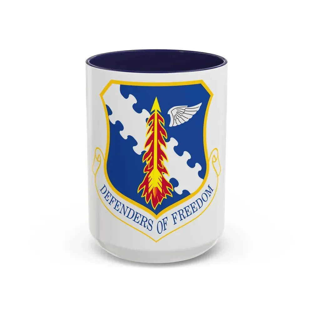 182d Airlift Wing insignia AFD 080128 056 (U.S. Air Force) Accent Coffee Mug 15oz Navy - Go Mug Yourself