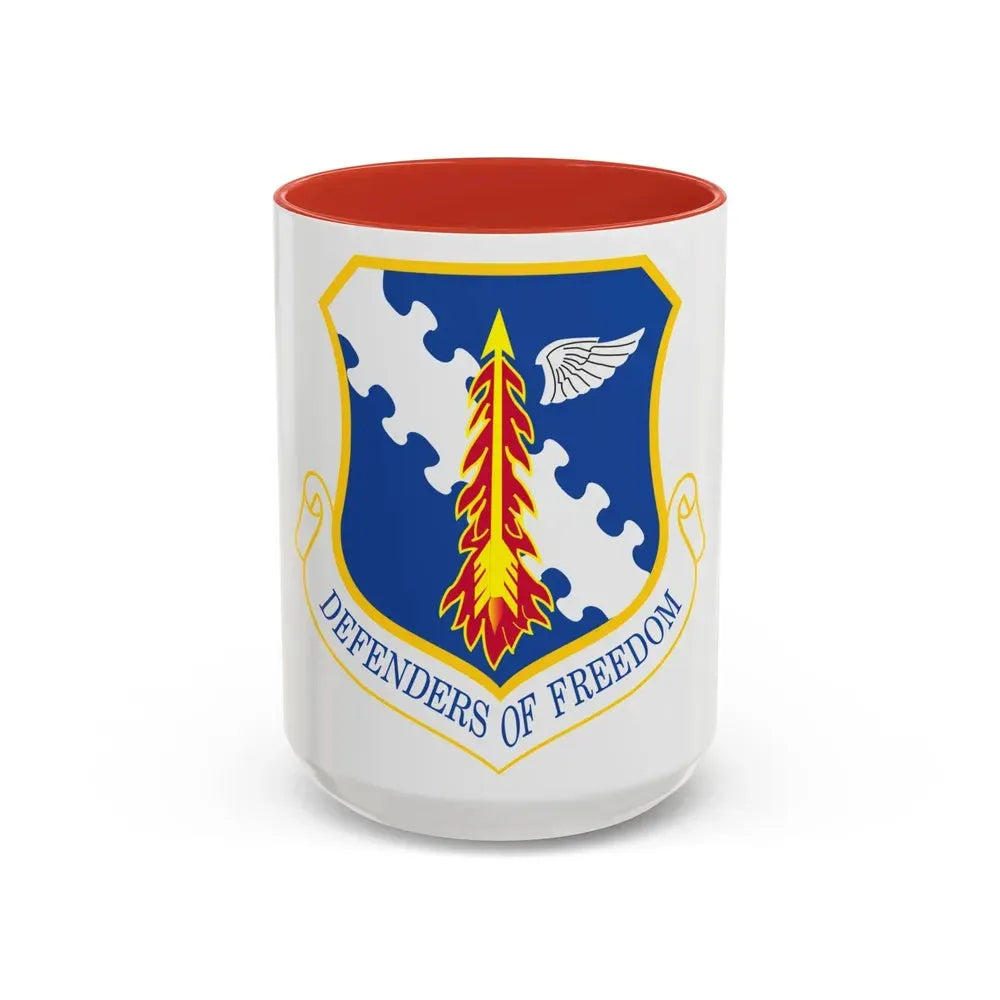 182d Airlift Wing insignia AFD 080128 056 (U.S. Air Force) Accent Coffee Mug 15oz Red - Go Mug Yourself
